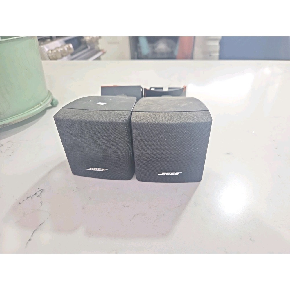 2 Bose Single Cube Speakers Acoustimass Lifestyle Mountable Satellite Surround